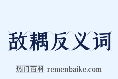 敌耦反义词是什么意思的图片